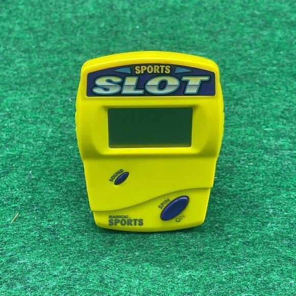 Radica Sports Pocket Slots Casino Handheld Lcd Electronic Game 1990s Yellow Mini - Picture 1 of 2